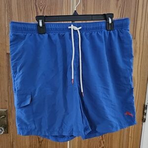 Tommy Bahamas Royal Blue 18in Swim Trunks Lined in Orange Size XL